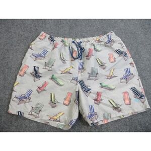 Tommy Bahama Relax Swim Trunks Mens XXL Gray Deck Chair Print Board Shorts
